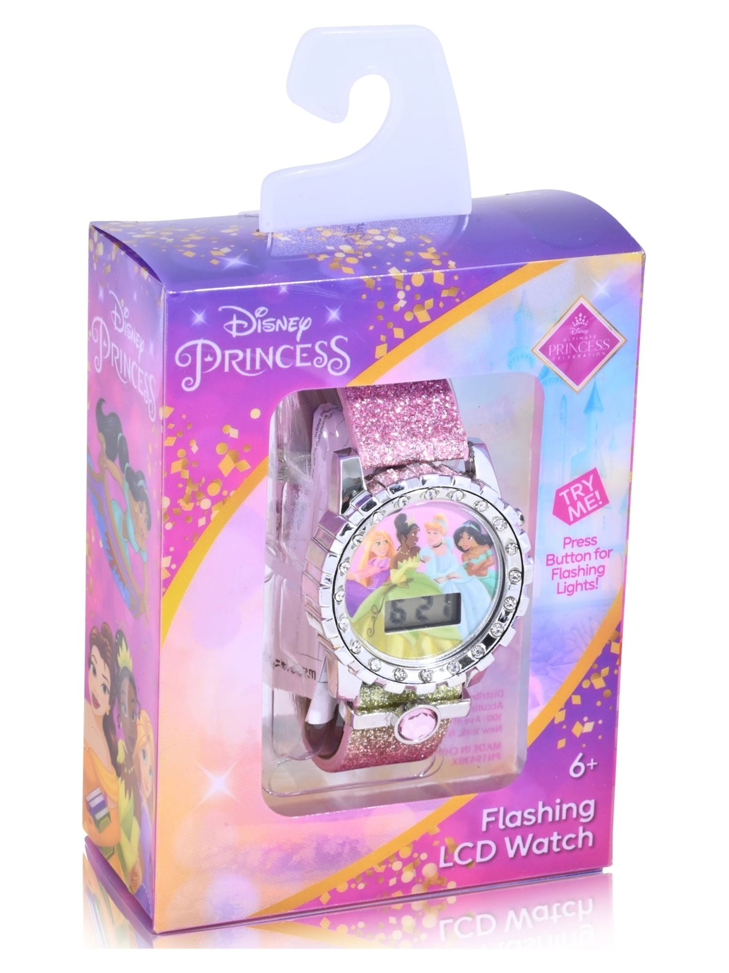 Disney - PINK Disney Princess Electro-Light Inline Kick Scooter for Girls