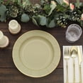 thumbnail image 6 of Efavormart 25 Pack | 10" Khaki Gold Rim Sunray Heavy Duty Paper Dinner Plates, Disposable Party Plates - 350 GSM, 6 of 11