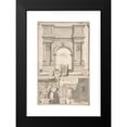 thumbnail image 2 of Jan Goeree 11x14 Black Modern Framed Museum Art Print Titled - A Reconstruction of the Arch of Domitian (Above) and View the Ruins (Below) (Before 1704), 2 of 5
