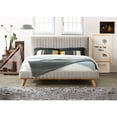 thumbnail image 3 of Omax Decor Sven Wood and Fabric Upholstered Queen Platform Bed in Taupe Gray, 3 of 5