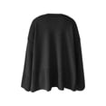 thumbnail image 4 of HAPIMO Women's Crew Neck Sweatshirts Fall Loose Basic Ribbed Sweaters Tops Lantern Sleeve Tees Fashion Solid Color Blouses Workout Regular Fitted Casual Knitted Black M, 4 of 4