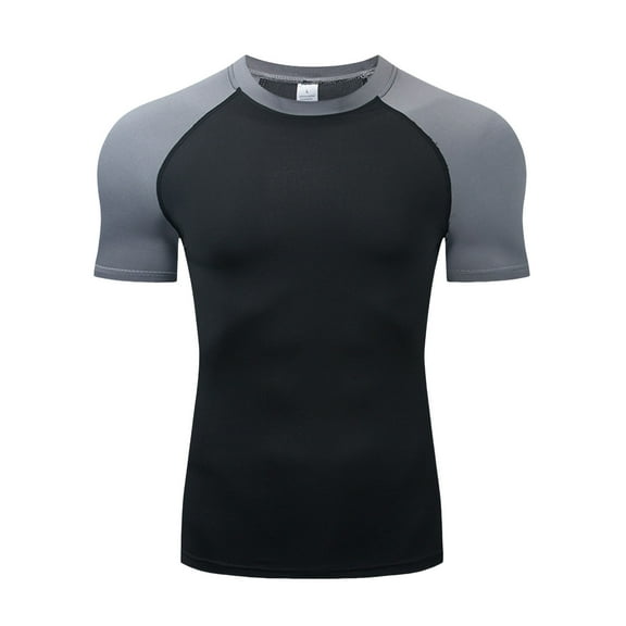 Men's Tight Fit Workout T-Shirt Performance Athletic Top for Training Running Sports Wicking Lightweight Short Sleeve Tee Men's Loose Fit Casual Fashion Shirt