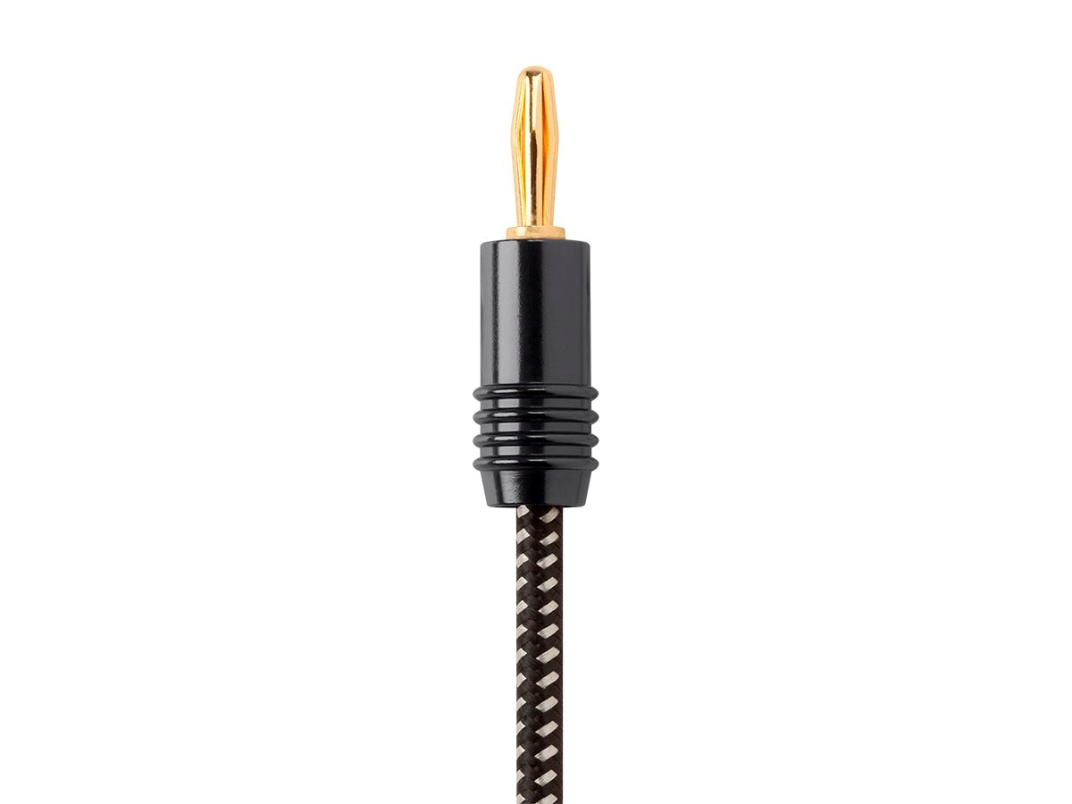 Monoprice Speaker Wire, Braided with Banana Plugs, 2-Conductor, 14AWG, 15ft