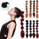 thumbnail image 1 of Fiudx Peluca Extensión de Cabello Rubio, Elegancia Elegante, con Trenza de Burbujas Suave, Envoltura Protectora Larga, para Uso Diario En Cosplay, Accesorio de Moda para Mujer, Fácil Instalación., 1 of 5