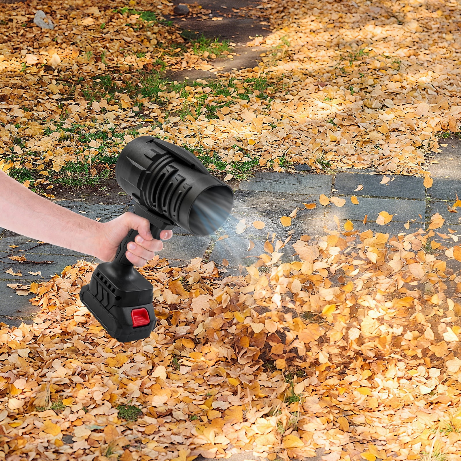 Cordless Leaf Blower with 2 Batteries, 21V Battery Powered Handheld Electric Blower, 25000RPM Mini Power Blower for Car Detailing, Snow Removal, Yard Cleaning, Deck & Patio, with Hard Storage Case