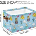 thumbnail image 4 of Coolnut Cartoon Animal Bear Rabbits Balloons in The Clouds Storage Basket, Durable Canvas Organizer With Handles Large Collapsible Storage Bins Boxes for Home Office - 2 Pack Home Decor, 4 of 7