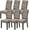 Geometry a, variant on 6 Pcs/Set Soft Stretchable Dining Chair Covers with Printed Floral Patterns,Spandex Banquet Chair Seat Protector Slipcovers for Holiday Home Party, Hotel, Wedding Ceremony (Style 17)