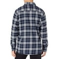thumbnail image 2 of Chemise en Flanelle à Manches Longues Teinte en Fil, TG, Vert Marine, 2 of 2