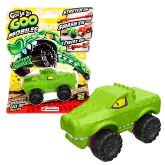 Bandai Goo Jit Zu Stretch Strikers Deluxe Rock Jaw - Stretchy Crocodile Figure With Light & Sound