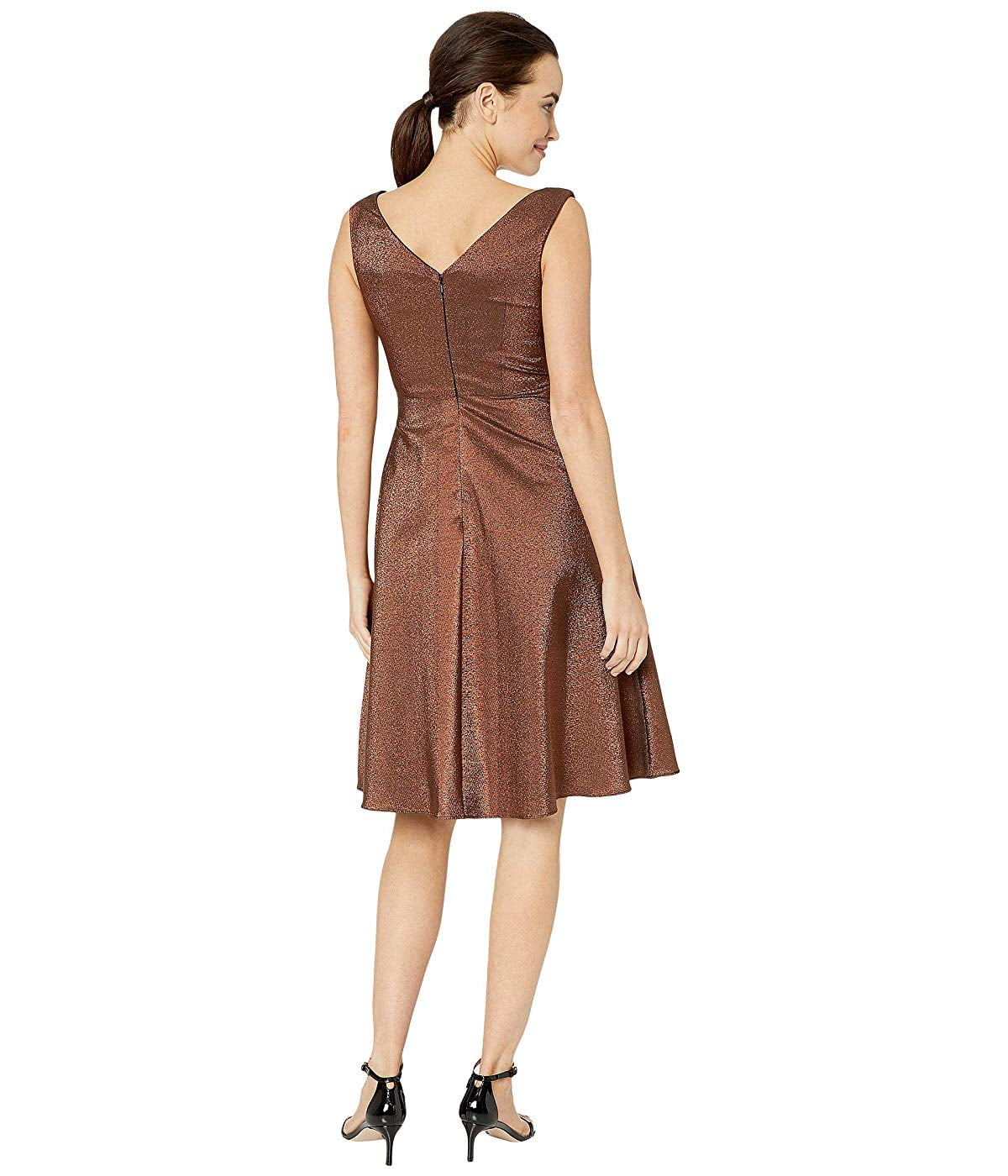 copper cocktail dress