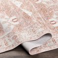 thumbnail image 6 of BoutiqueRugs Blush & Light Pink Collection Kendal Bohemian Oriental Medallion Area Rug - Traditional Floral Carpet for Living Room, Bedroom - Blush, Pale Pink, Cream - 5'3" Square, 6 of 9