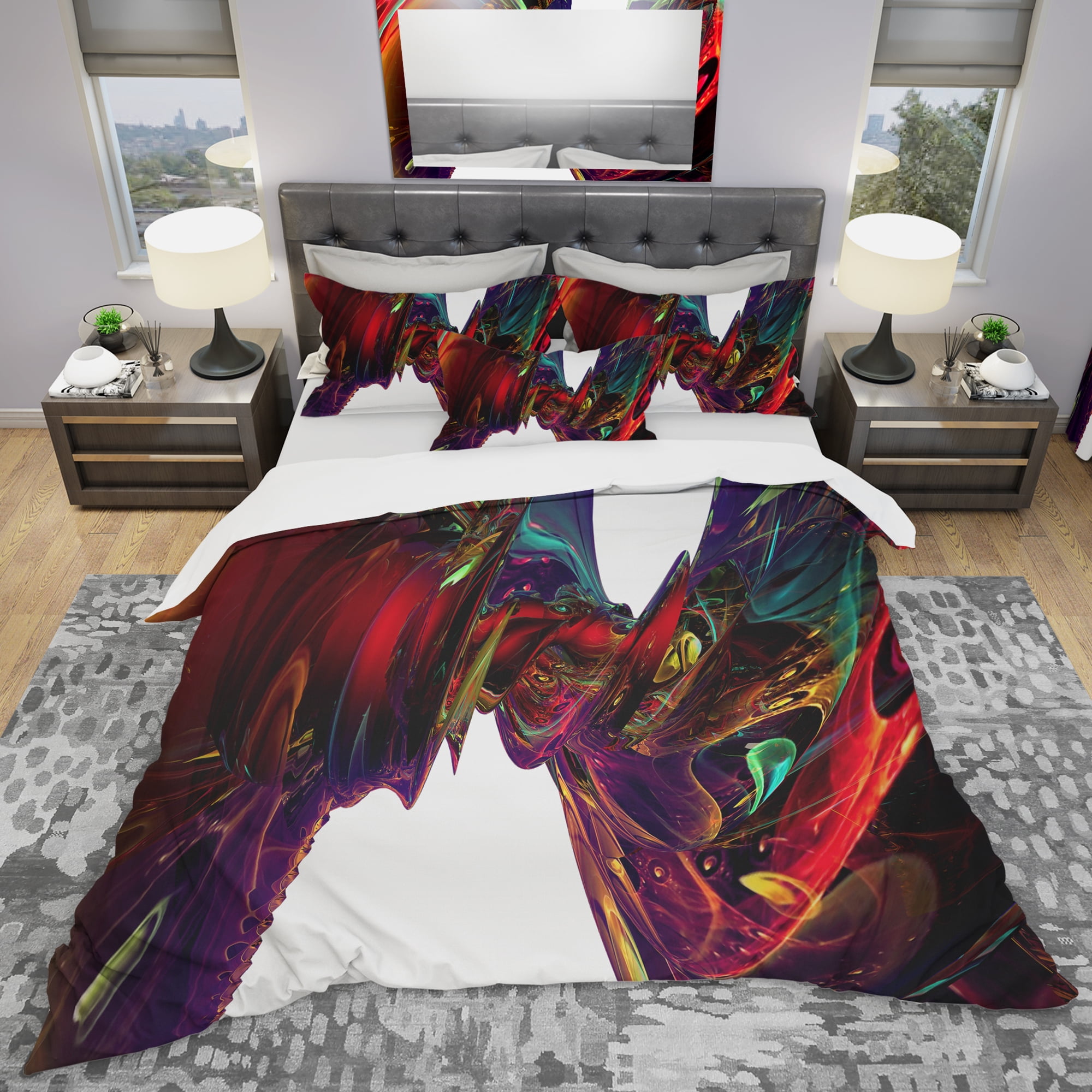 Designart 'Into The Center' Modern & Contemporary Duvet Cover Set