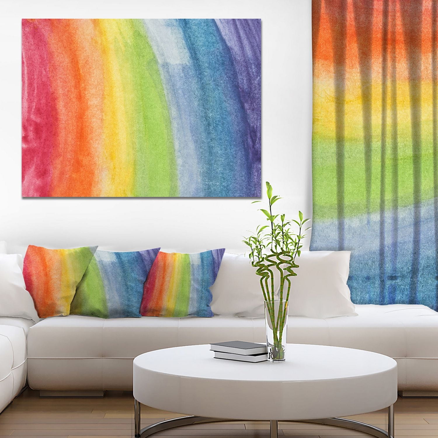 Impression sur toile « Flowing Rainbow Colors » Design Art