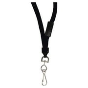 C-Line Standard Lanyard with Swivel Hook, Black, Pack of 12