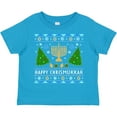 thumbnail image 3 of Inktastic Happy Chrismukkah Sweater Style with Menorah and Trees Boys or Girls Toddler T-Shirt, 3 of 5