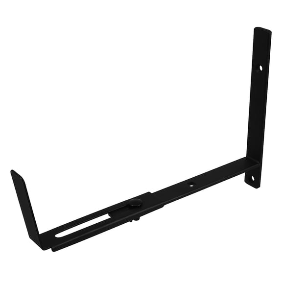 YEAHIBABY Heavy Duty Black Adjustable Window Box Brackets for Secure Mounting on Fences and Railings