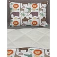 thumbnail image 3 of Lion Comforter & Sham Bedding Set, Funny Wildlife Illustrations in Cartoon with Strokes Polka Dots Leaves Jungle Life, 3 pcs Duvet Set Microfiber Filling Quilt, 5 Sizes, Multicolor, by Ambesonne, 3 of 4