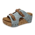 thumbnail image 3 of IUJSOY Womens Sandals Cork Footbed Slippers Open Toe Platform Wedge Sandals Casual Slip on Shoes, 3 of 9