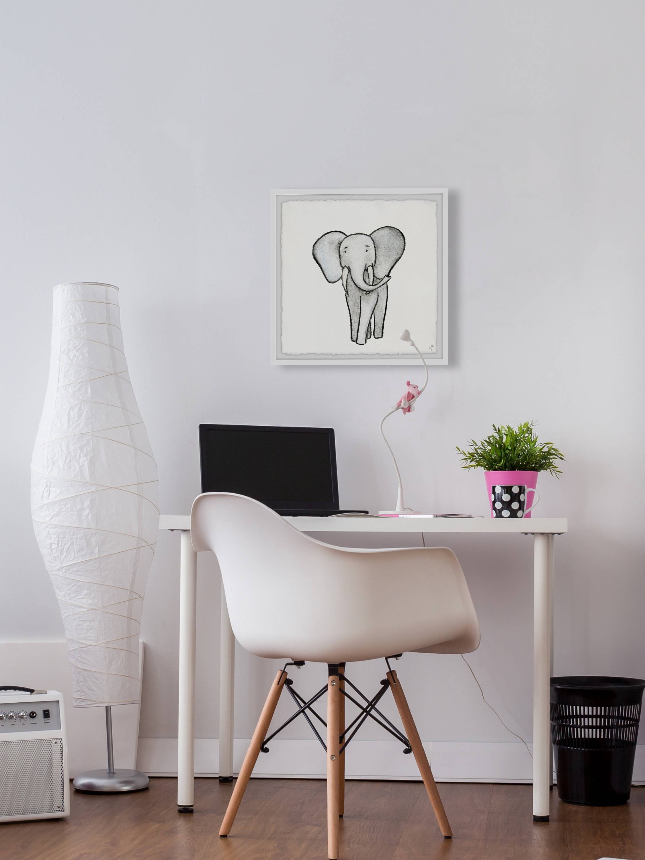 Marmont Hill Walking Elephant Framed Wall Art