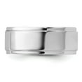 thumbnail image 3 of 10k White Gold 8mm Flat with Step Edge Wedding Band Size 6 1WFLE080, 3 of 5