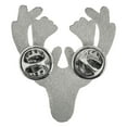 thumbnail image 3 of PinMart's Christmas Deer Head Antlers Holiday Lapel Pin Brooch, 3 of 3