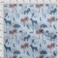 thumbnail image 4 of oneOone Cotton Poplin Light Blue Fabric Tropical Animal Fabric For Sewing Printed Craft Fabric By The Yard 42 Inch Wide, 4 of 4
