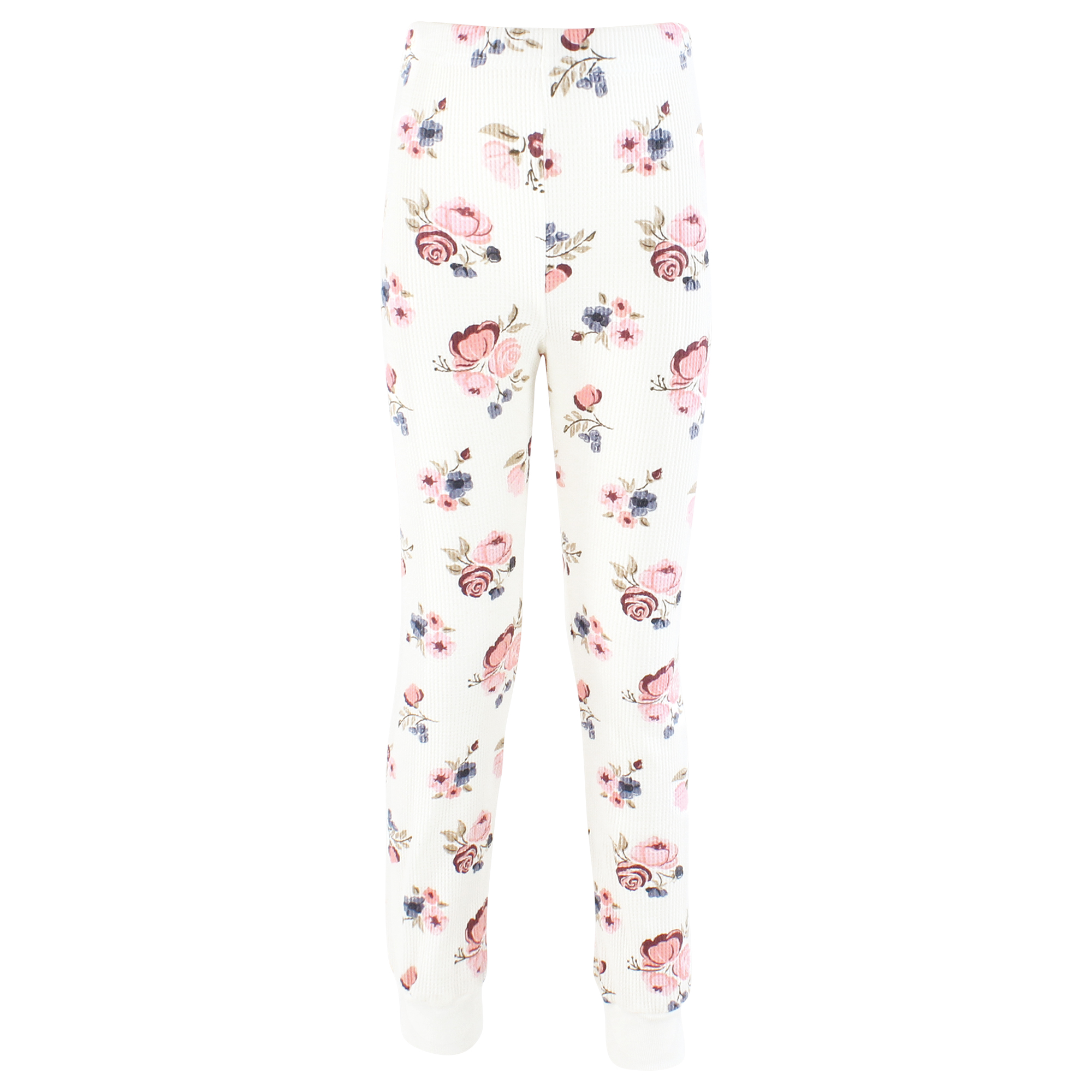 Hudson Baby Infant Girl Thermal Long Underwear 2pc Set, Dusty Rose Floral, 10 Years