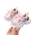 thumbnail image 5 of Kids Sneakers, Girls Running Shoes, Kids Running Shoes, Basketball Shoes, Casual Sneakers for Girls Lace-Up Girls Breathable Athletic Running Shoes Boys Non Slip Casual Sports Shoes, Pink US-5C/EU-21, 5 of 7