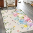 thumbnail image 2 of 3'x5' Rug for Living Room Bedroom, Easter Eggs Washable Area Rugs Non-Slip Carpet Mats, Spring Daisy Eucalyptus Leaves Rustic Burlap Indoor Low Pile Area Rug Runner for Kitchen, Mudroom, 2 of 8
