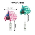 thumbnail image 2 of Funny Badge Reel Retractable for ID Name Tag, Help is on The Way Dear Cute Badge Holder Retractable Clip for Nurse,Doctor,Nursing Student,Teacher,Work Office Alligator Clip, 2 of 3