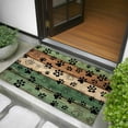 thumbnail image 5 of Sage Green Dog Paws 2x3 Door Mat Rug, Farmhouse Vintage Green Brown Wood Non-Skid Rubber Backing Large Rectangle Rugs - Living Room Bedroom Home Office, Indoor Floor Mat Carpets Washable Rug, 5 of 9