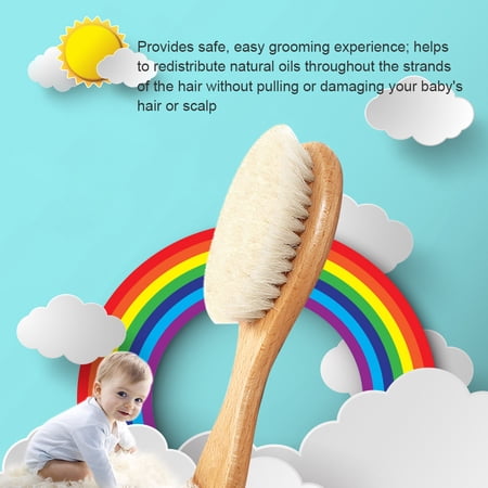 Brosse A Cheveux En Bois Pour Bebe Nouveau Ne Peigne A Cheveux Pour Bebe Laine Douce Cuir Chevelu Massage Bebe Berceau Cap Soin Brosse A Cheveux Walmart Canada