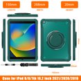 thumbnail image 2 of Nalacover Rugged Case for iPad 9th Gen 2021/8th Gen 2020/7th Gen 2019 10.2" Tablet Case with Rotatable Stand & Foldable Handle Grip & Shoulder Strap, Heavy Duty Hybrid Shockproof Case - Darkgreen, 2 of 14