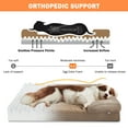 thumbnail image 3 of XXL Orthopedic Dog Bed with Headrest, Waterproof Dog Couch Bed with Removable Washable Cover, Dog Sofa Bed, Egg-crate Foam, Waterproof Lining, Nonskid Bottom, Brown, 48in, 3 of 8