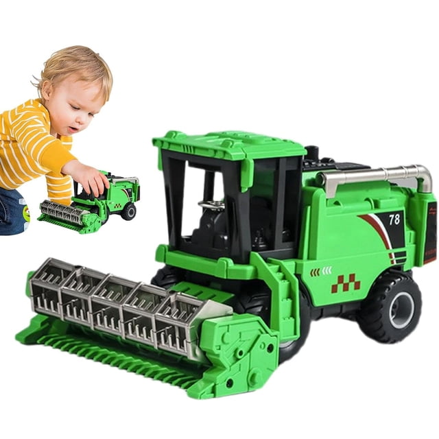 Camiones Granja Tractor Vehículos Fricción Powe Cars Simulación Harvester Car Juguete Combine Favores Fiesta Cosechador para Red Rojo