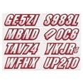 thumbnail image 3 of STIFFIE Techtron White/Burgundy 3" Alpha-Numeric Identification Custom Kit Registration Numbers  Letters Marine Stickers Decals for Boats  Personal Watercraft PWC, 3 of 9