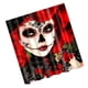 thumbnail image 3 of Cortina de ducha decorativa para baño con 12 ganchos, diseño de calavera Flores del cráneo, 3 of 4