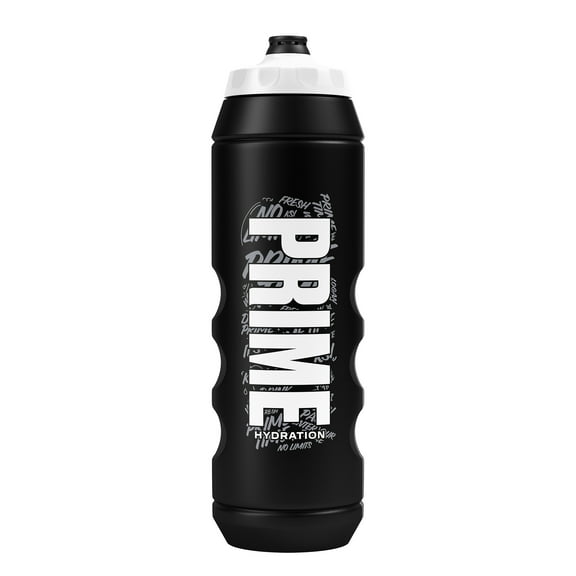 Prime Hydration Squeeze Bottle, 1L BLACK