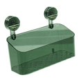 thumbnail image 4 of Estante flotante para baño, estante de almacenamiento para baño, montado en la pared, sin perforaciones, estante para inodoro, estante de almacenamien Verde mayimx Estante flotante para baño, 4 of 9