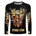 thumbnail image 2 of Attack On Titan Mens T-Shirts Long Sleeve Printed Shirt Soft Casual Tee Top Fashion Lightweight Blouse L, 2 of 6