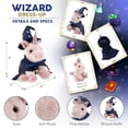 thumbnail image 4 of DolliBu Pink Unicorn Stuffed Animal with Wizard Costume - Cute Fantasy Plush Toy with Magical Dress Up Set Blue Cape and Wizard Hat with Silver Stars - 9 Inches, 4 of 7