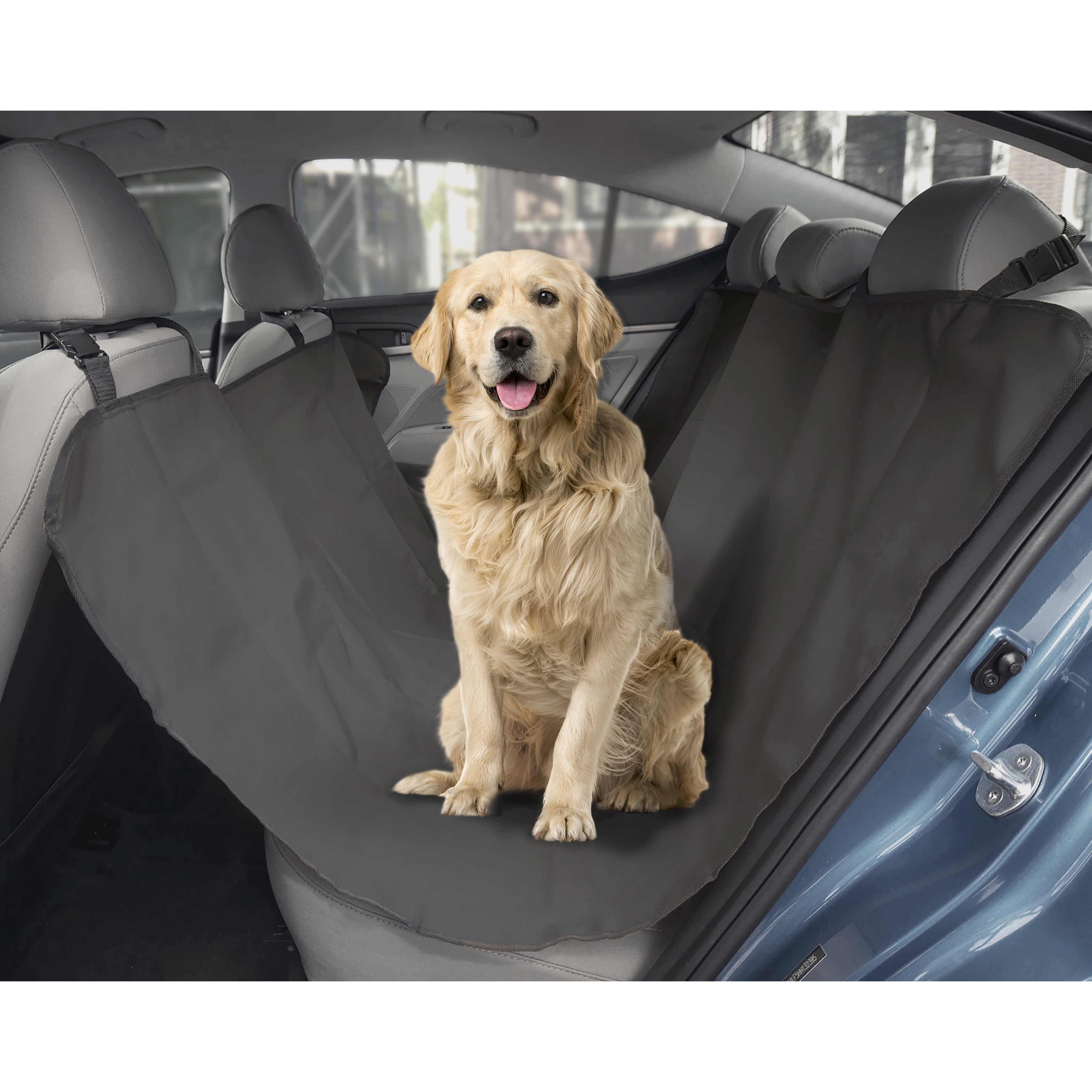 Precious Tails Co-Pilot Waterproof Dog Car Seat Cover, Grey, Large, 53