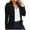 Black, variant on Women’s Cropped Formal Open Front Blazers Suit Long Sleeve Slim Blazers Jacket Cardigan
