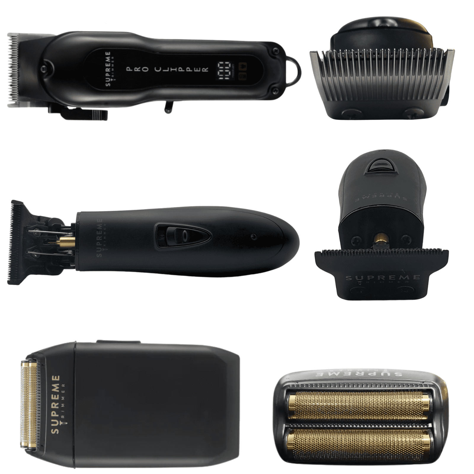 Supreme Trimmer Pro Haircut Set: 3-in-1 Clipper, T-Shaper