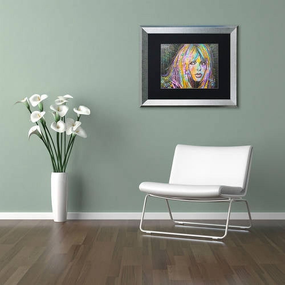 Trademark Fine Art "Bardot1" Canvas Art by Dean Russo, Black Matte, Silver Frame