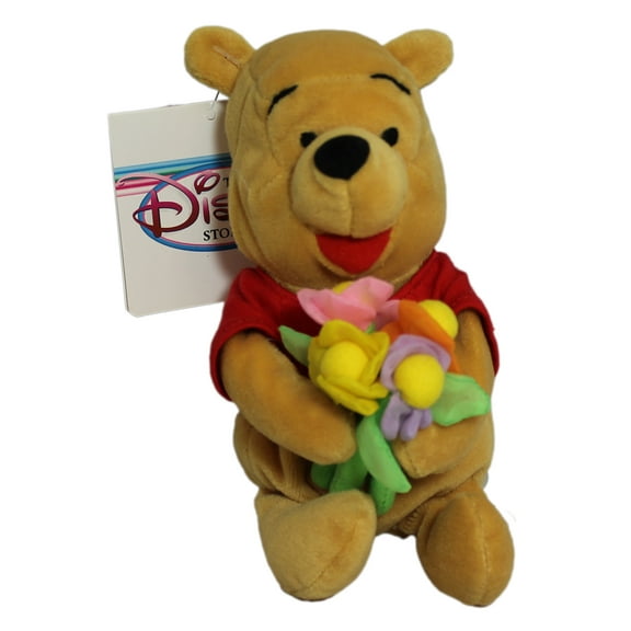 Disney Plush: Pooh Bear with Flowers | Stuffed Animal