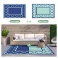 thumbnail image 2 of DEORAB 5'X8' Outdoor Rug Clearance Waterproof Patio Mat Reversible Plastic Camping Carpet,Royal Blue & Blue Green, 2 of 6