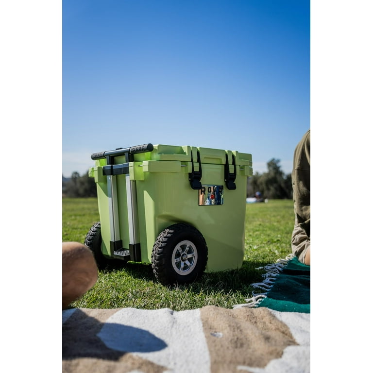RovR RollR 45 Quart Wheeled Hard Cooler With Telescopic Handle