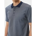 thumbnail image 5 of Minimal Patterned Short Sleeve Textured Polo Neck T-Shirt, 5 of 6