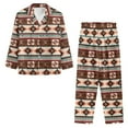thumbnail image 6 of FOR U DESIGNS Aztec Tribal Womens Nightwear Sets Button Front 2 Piece Pajama Tops for Women Soft Comfy Button Size 4XL Long Sleeve Button Up Pajamas for Women Jogger, 6 of 7